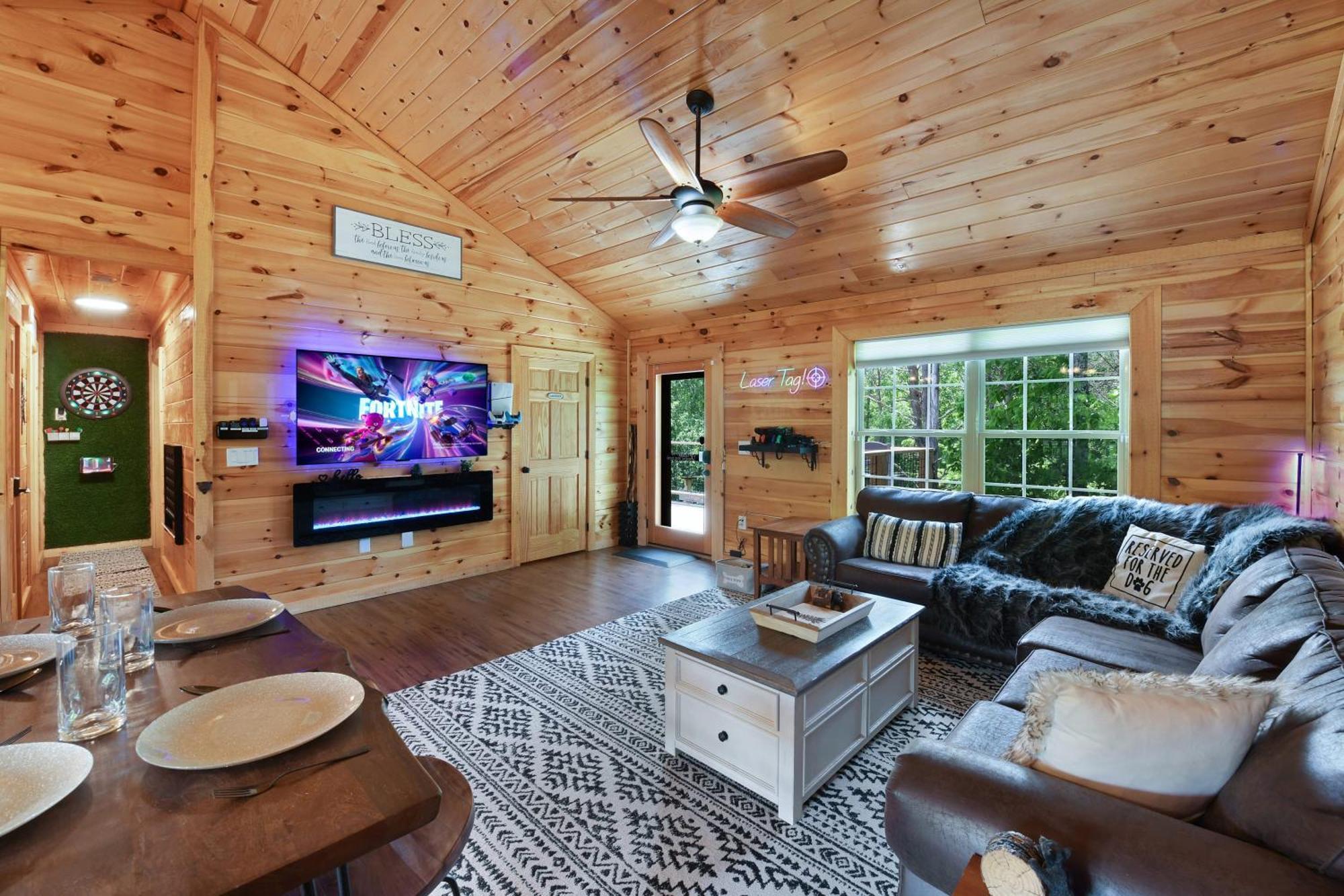 Enchanted Forest Cabin And Teepee! Lights & Laser Show! Private Hot Tub! Unique Stay! Сивиървил Екстериор снимка